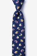 Fly Guy Navy Blue Skinny Tie Photo (0)