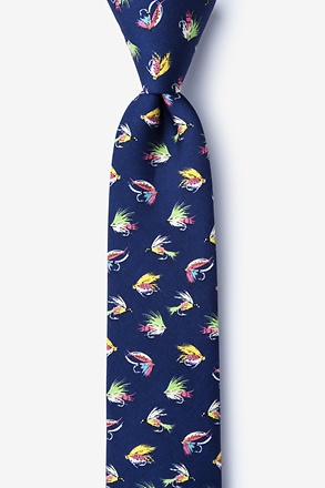 Fly Guy Navy Blue Skinny Tie