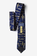 Flying Fortress Navy Blue Skinny Tie Photo (1)