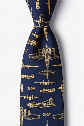 Flying Fortress Navy Blue Tie