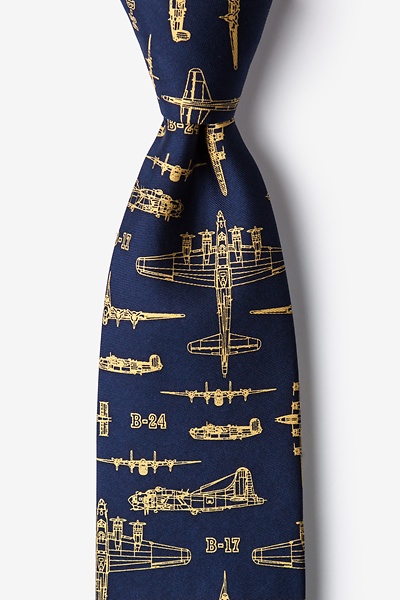Bomber Navy Blue Silk Tie | Occupation Neckties | Ties.com