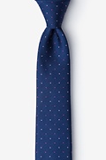 Gough Navy Blue Skinny Tie Photo (0)