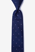 Griffin Navy Blue Skinny Tie Photo (0)