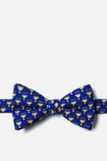 Hanukkah Menorah Navy Blue Pre-Tied Bow Tie Photo (0)