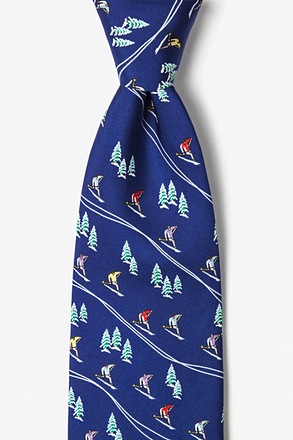 Hitting the Slopes Navy Blue Tie