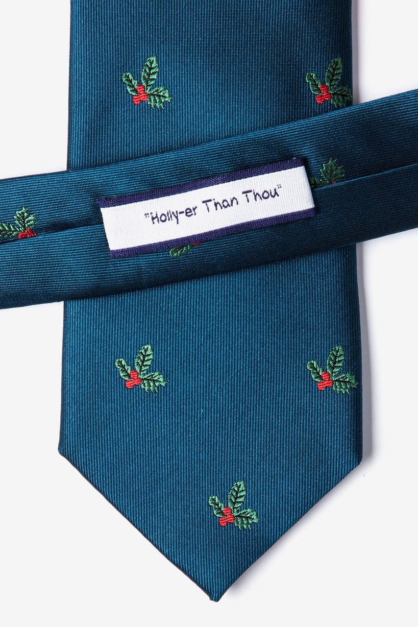 Holly-er Than Thou Navy Blue Tie Photo (3)