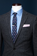 Horse Navy Blue Skinny Tie Photo (3)