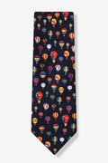 Hot Air Balloons Navy Blue Tie Photo (1)