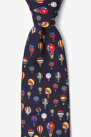 Hot Air Balloons Navy Blue Tie