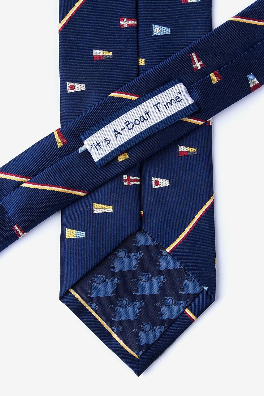 It's A-Boat Time Navy Blue Tie Photo (2)