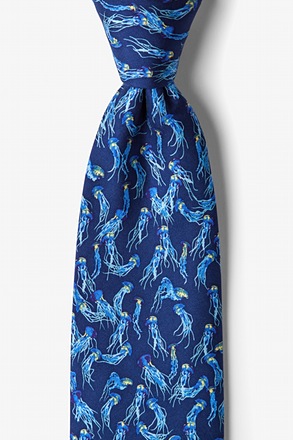 _Jellyfish Navy Blue Tie_