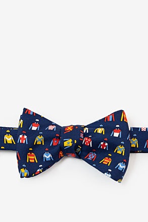 Jockey Chic Navy Blue Self-Tie Bow Tie