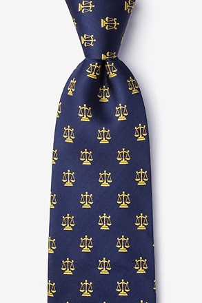 Justice Served Navy Blue Tie