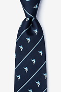 Keepin It Reel Navy Blue Tie Photo (0)