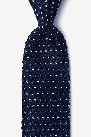 _Laos Navy Blue Knit Tie_