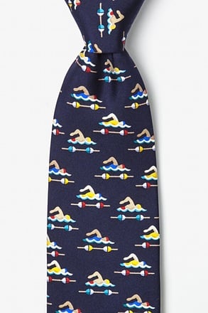 Lap Swimmer Navy Blue Tie