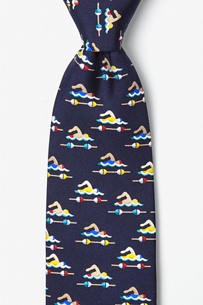 _Lap Swimmer Navy Blue Tie_