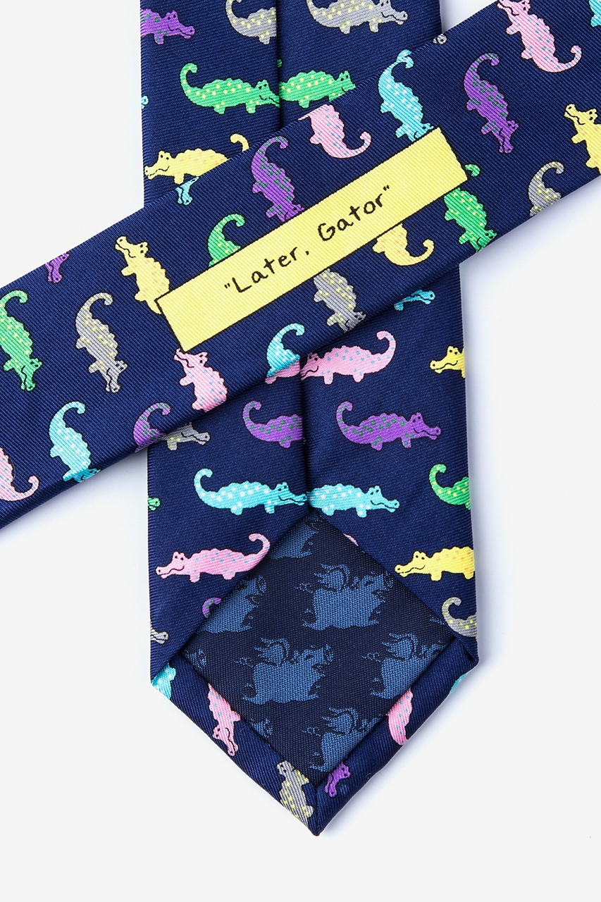 Lator, Gator Navy Blue Skinny Tie Photo (2)