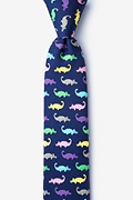 Lator, Gator Navy Blue Skinny Tie Photo (0)