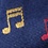 Navy Blue Silk Let's Compare Notes Self-Tie Bow Tie
