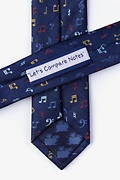 Let's Compare Notes Navy Blue Skinny Tie Photo (2)