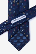 Let's Compare Notes Navy Blue Tie Photo (2)