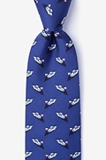 Let Sea-dom Ring Navy Blue Extra Long Tie Photo (0)