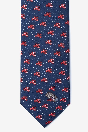 _Lobstah Trap Navy Blue Tie_