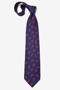 Lobsters Navy Blue Tie Photo (2)