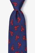 Lobsters Navy Blue Tie Photo (0)