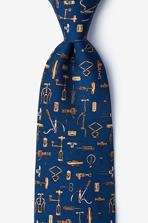 Love to Screw Navy Blue Tie