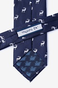 Majestic Elk Navy Blue Extra Long Tie Photo (2)