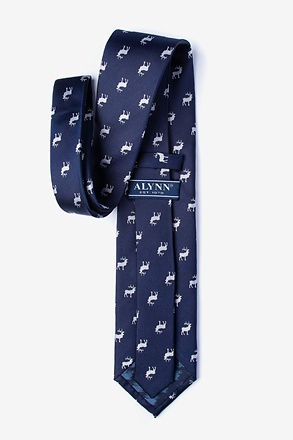 Navy Blue Silk Majestic Elk Tie