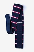 Maltese Stripe Navy Blue Knit Tie Photo (1)