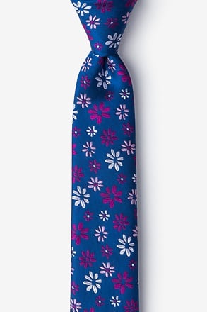 Maui Navy Blue Skinny Tie