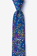 Mellow Melody Navy Blue Skinny Tie Photo (0)