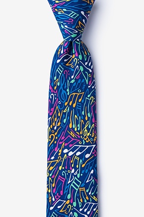 Mellow Melody Navy Blue Skinny Tie