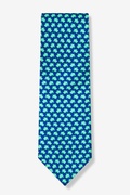 Micro Sea Turtles Navy Blue Tie Photo (1)