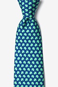 Micro Sea Turtles Navy Blue Tie Photo (0)