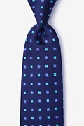 Monkey Navy Blue Extra Long Tie Photo (0)