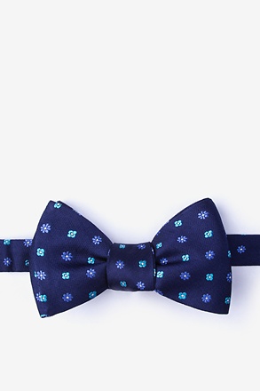 _Monkey Navy Blue Self-Tie Bow Tie_