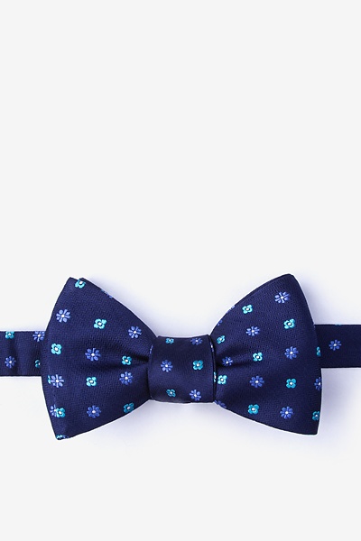 Navy Blue Silk Monkey Self-Tie Bow Tie | Ties.com