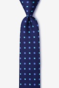 Monkey Navy Blue Skinny Tie Photo (0)