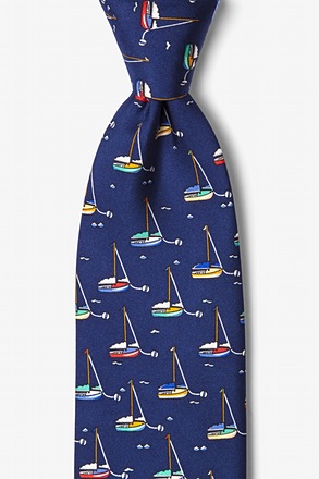 Mooring Madness Navy Blue Tie