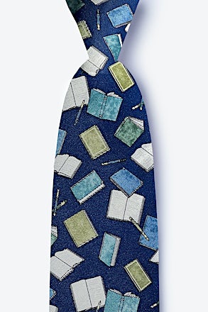 _Mr. Write Navy Blue Tie_