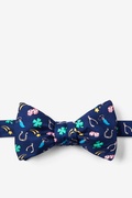 My Lucky Navy Blue Self-Tie Bow Tie Photo (0)