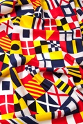 Nautical Flags Navy Blue Square Scarf Photo (1)