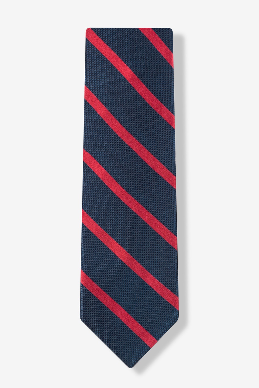 Navy & Red Stripe Tie | Ties.com