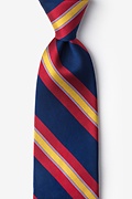 Navy and Red Repp Stripe Navy Blue Tie Photo (0)