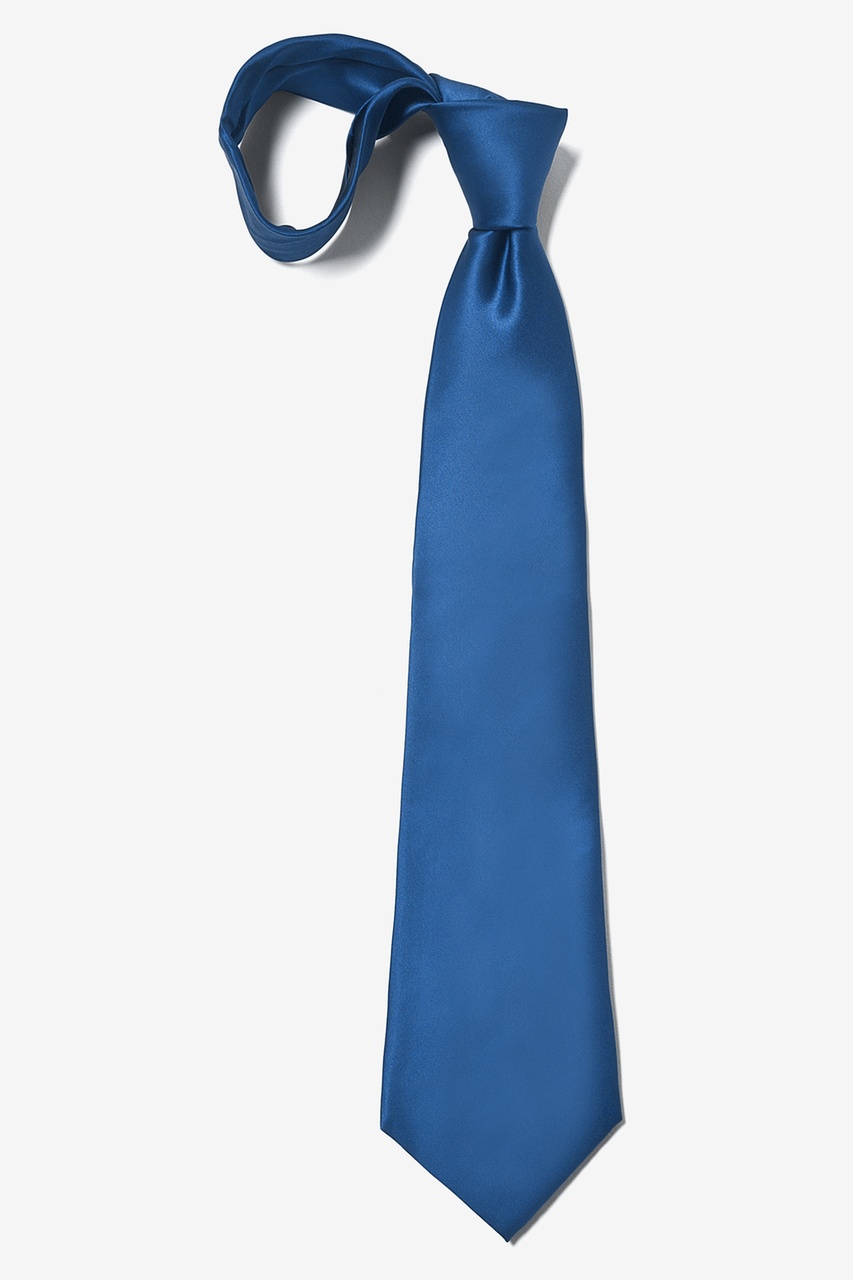 Navy Blue Extra Long Tie Photo (3)